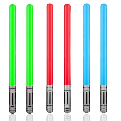 Zhlearda 6 Piezas Inflables Star War Light Saber, Sword Stick Globos, Niños Espada Palo Globos Juguetes, Light Saber Sword Stick Globos para Halloween, Suministros de Fiesta Favores de Fiesta Globos | Ya disponible en tu tienda friki favorita! En mundofriki.es!
