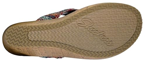 Skechers Skechers Women's Cali Beverlee Wedge Sandal, Multi Crochet, 8 M US