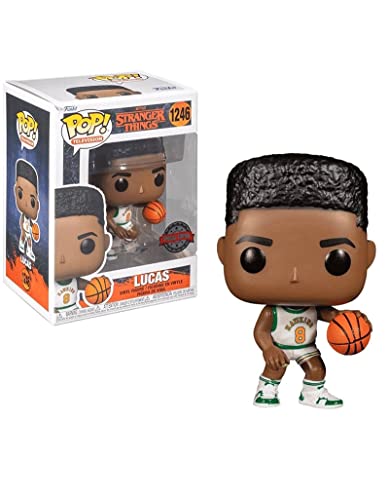 Funko Pop! TV: Stranger Things Season 4 - Lucas in Basketball Uniform Walmart Exclusive Bundled with a Byron's Attic Pop Protector