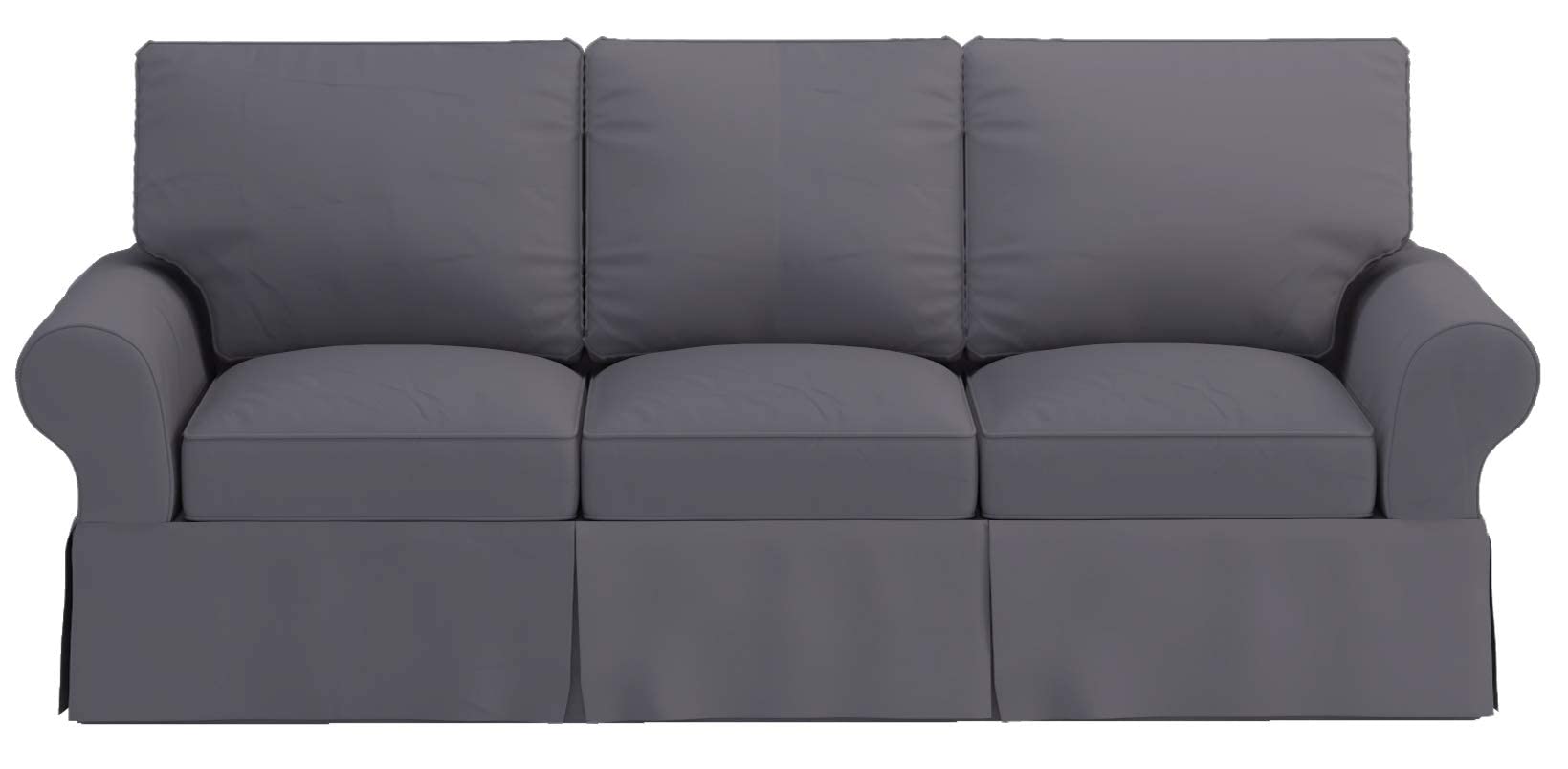 The Sofa Cover is 3 Seat Sofa Slipcover Replacement. It Fits Pottery Barn PB Basic Three Seat Sofa (Basic Dark Gray)
