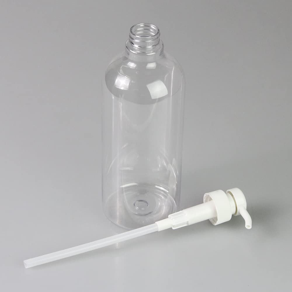 Boston Round Clear Container with Pump (2-Pack)