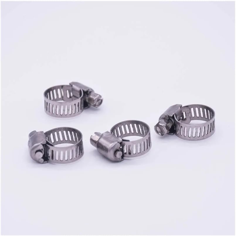 5 PCS Hose Clamp 16-25mm 3/4" 1" 304 Stainless Worm Drive Spring Clip Water Fuel Line