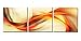 Canvas Print Wall Art Painting for Home Decor Abstract Elegant Wavy in Orange Golden White 3 Pieces Panel Paintings Modern Giclee Artwork The Picture Living Room Decoration Pictures Prints On Canvas
