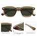 SOJOS Retro Small Round Sunglasses for Men Women Trendy Circle Style UV400 Lenses Unisex Sun Glasses SJ2251, Olive Green Frame/Dark Green Lens