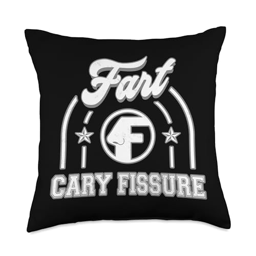 Cary Fissure Fart Funny Throw Pillow