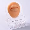 Fuqimanman2020 12 Pcs Stainless Steel Magnetic Crystal Fake Ear Stud Earrings Set Colorful 3mm Non Piercing Nose Lip Rings for Women Men Jewelry(B) #1