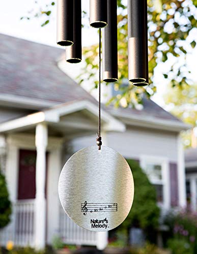 Image of Nature's Melody Wind Chimes for Outdoor, Tuned Unique Metal Tubes (Black, 88 Inch)