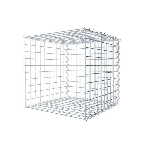 GABIONA Cestino di Pietra Gabbione Maglie rettangolari, 5 x 5 cm, profondità 50 cm, Cestino per la Coltivazione di Tipo 2, Chiusura a Spirale, con zincatura galvanica