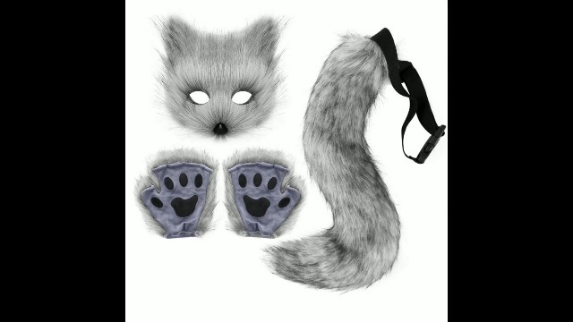 Costumi Cosplay di Animali in Pelliccia Sintetica, Gatto, Volpe, Lupo, Coda e Orecchie Pelose Costumi Cosplay di Animali in Pelliccia Sintetica, Gatto, Volpe, Lupo, Coda e Orecchie Pelose
