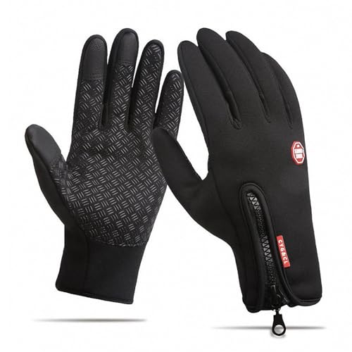 CYG&CL Outdoor Winter Touchscreen Warm Gloves, Water Resistant Windproof Anti-Slip Sports Gloves for Cycling Driving Running Hiking Climbing Skiing Sports, Adjustable Size for Men＆Women