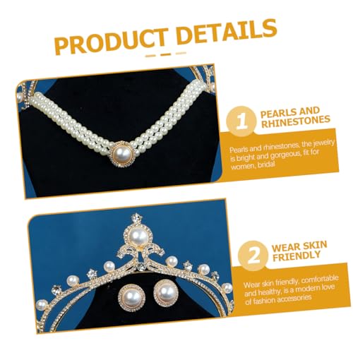 Conjunto de collar, pendientes y tiara para regalo de mujer 6