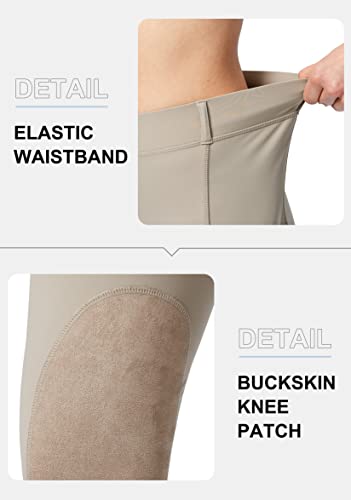 Santiny Women'S Horse Riding Pants With Zipper Pockets Knee-Patch Schooling Tights Equestrian Breeches For Women thumb #4