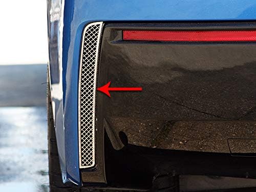 2014-2019 C7 Corvette Stingray Coupe Rear Valence Vent Grilles Mesh Polished Stainless
