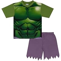 Marvel Hulk Novelty, 100% Algodón Pijama de Manga Corta,
