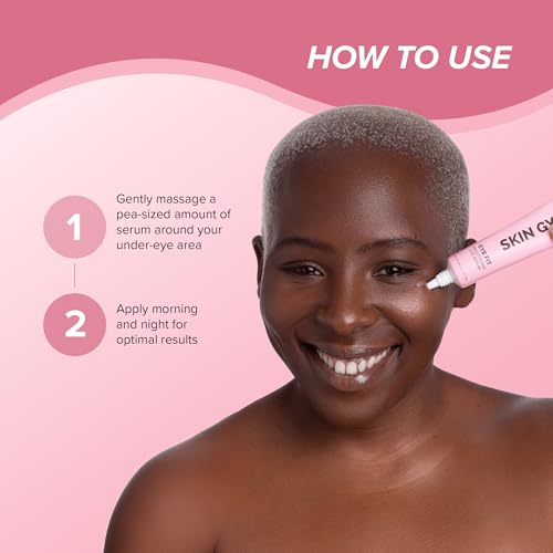 Skin Gym Eyefit Brightening Eye Serum, tratamento hidratante e clareador com niacinamida e extratos