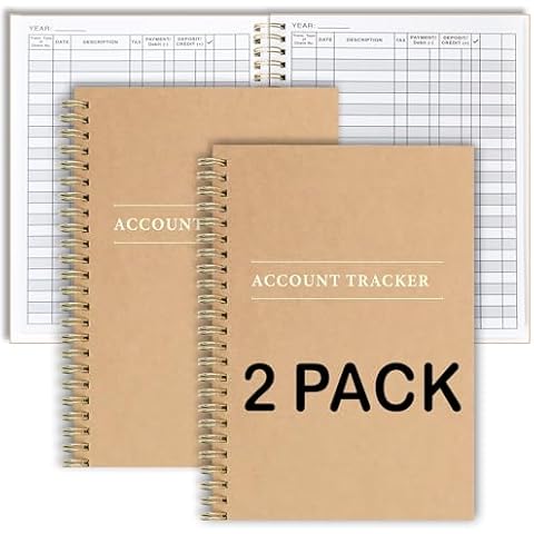 Eryqas 2 Pack Accounting Ledger Books Cover