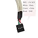 （2-Pack Computer Cables & Connectors New 2 Port USB 2.0 Motherboard Rear Panel Expansion Bracket to IDC 9 Pin Motherboard USB Cable Host Adapter