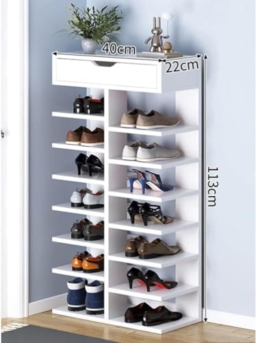 Étagère à chaussures d'entrée simple verticale de 127CM pour rangement dressing - 2