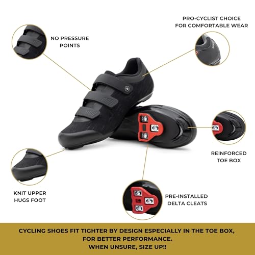 Image of Tommaso Strada Mens SPD Shoes-Ready-to-Ride Mens Cycling Shoes with Pre-Installed SPD Cleats-Explore Vareity Cycling Shoes & Bike Accessories.