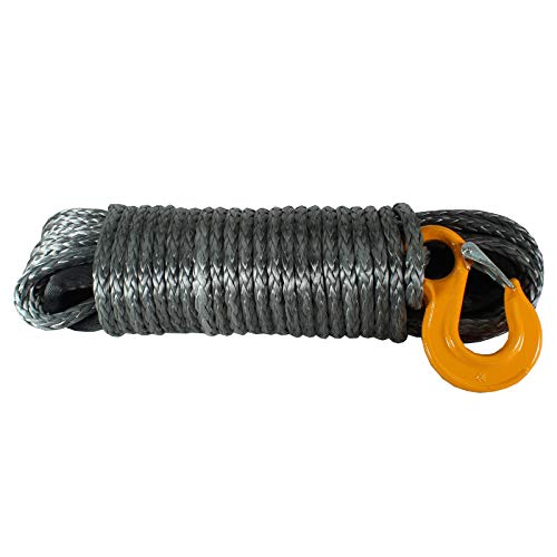 Warrior Black Edition Synthetic Winch Rope Line 11mm x 30m with 10800kg MBL