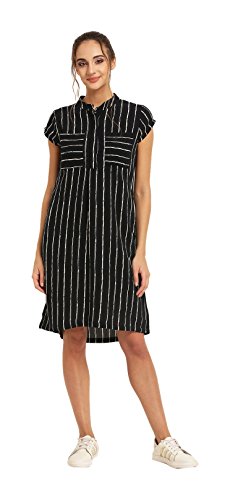 Image of Rare Women's Polyester A-Line Knee-Length Casual Dress