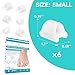 Byehambuni Hammer Toe Straightener, 6 Pack Hammer Toe Corrector for Women, Gel Toe Splints, for Curled, Crooked, Bent, Claw, Hammertoes, for Women and Men, Small Sizes (White)