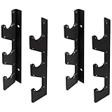 Yes4All Horizontal Wall Mounted Olympic Barbell Rack - 6 Bar Vertical Barbell Storage Rack - Weight...