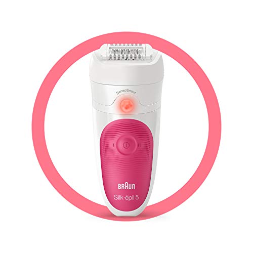 Braun Silk-épil 5 5/500 SensoSmart 1, Plástico, 2 Velocidades, Rosa, Blanco