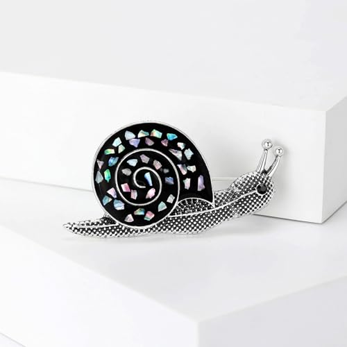 Image of Enamel Conch Shell Brooch for Women Snail Brooches Lapel Pin Elegant Dress Accessories Mother's Day Gift