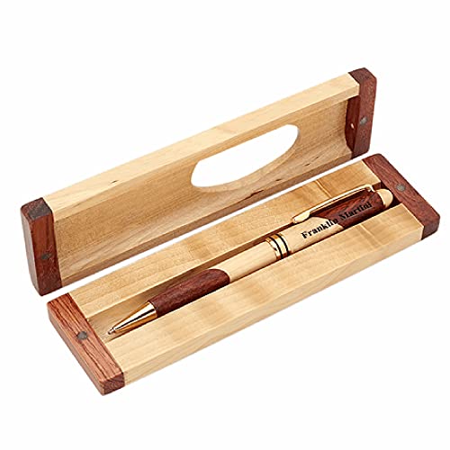 Executive Gift Shoppe | Lawyer Scales of Justice Engraved Maple & Rosewood Pen and Box