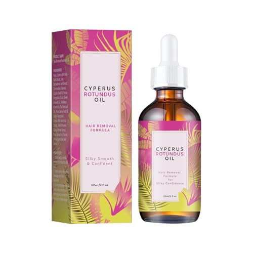 Cyperus Rotundus Oil, 60ml Natural Cyperus Rotundus Oil for Hair Removal, Reduces Unwanted Hair Growth, Moisturizing & Soothing CyperusOil For Reducing Body hair Growth oil Ideal for All Skin Types
