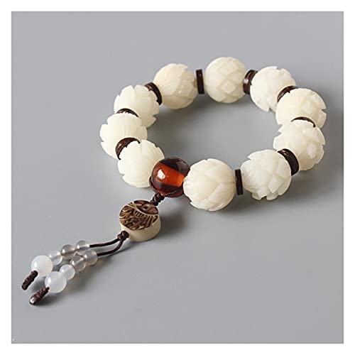 Bracelet extensible en graines de Bodhi blanches : fini les bijoux rigides et inconfortables