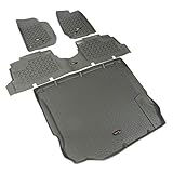 Rugged Ridge 14988.04 Floor Liner, Front/Rear/Cargo; Gray, 2011-2018 Jeep Wrangler Unlimited JK 4 Dr