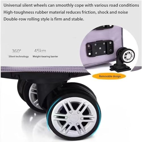 Beente Travel Bag With Wheels, new large capacity travel bag - universal wheel removable, Suitable for travel camping (Black)3