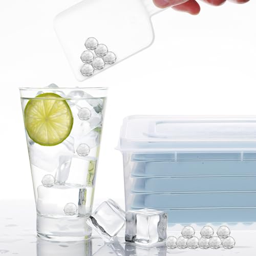 Set de moldes para cubitos de hielo mini círculo, 4 capas miniatura 4