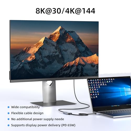 Adaptador DisplayPort a USB-C de grafeno con carga PD para MacBook Pro 4