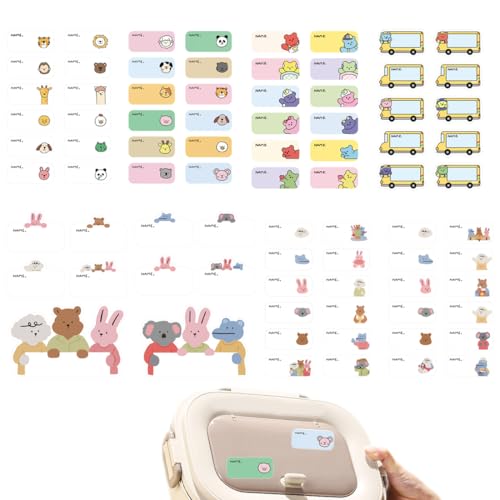 8 pagine con nome per bambini etichette adesive Non necessitano