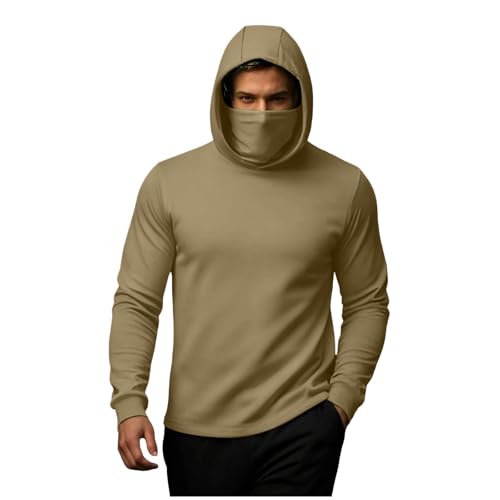 Sun Hoodie Mens Y2K Jacket Mens Balaclava Hoodie Unisex with Built