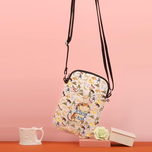 TSOTMO Bearded Dragon Lover Gift Attention Hog Bearded Dragon Crossbody Bag Cartoon Animal Pet Reptile Lover Gift4