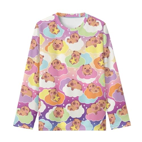 HUIACONG Kids Tshirts Boys Long Sleeve Shirt for Children Girls Tops