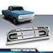 PIT66 Dash Bezel Compatible with Ford F100 F350 Truck 1967-1972 Chrome Silver & Black