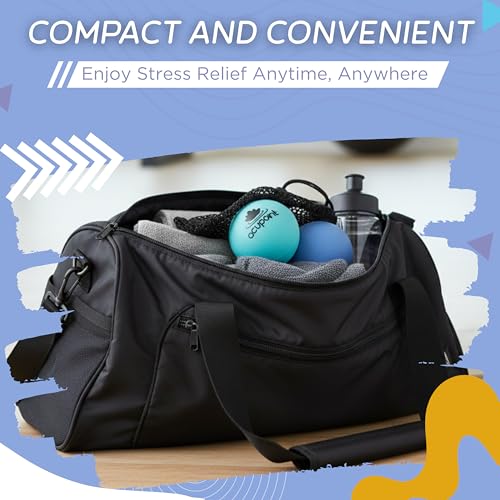 Acupoint Massage Balls, Set of Two, Blue, Ideal for Yoga, Deep Tissue Massage, Trigger Point Therapy and Self Myofascial Release