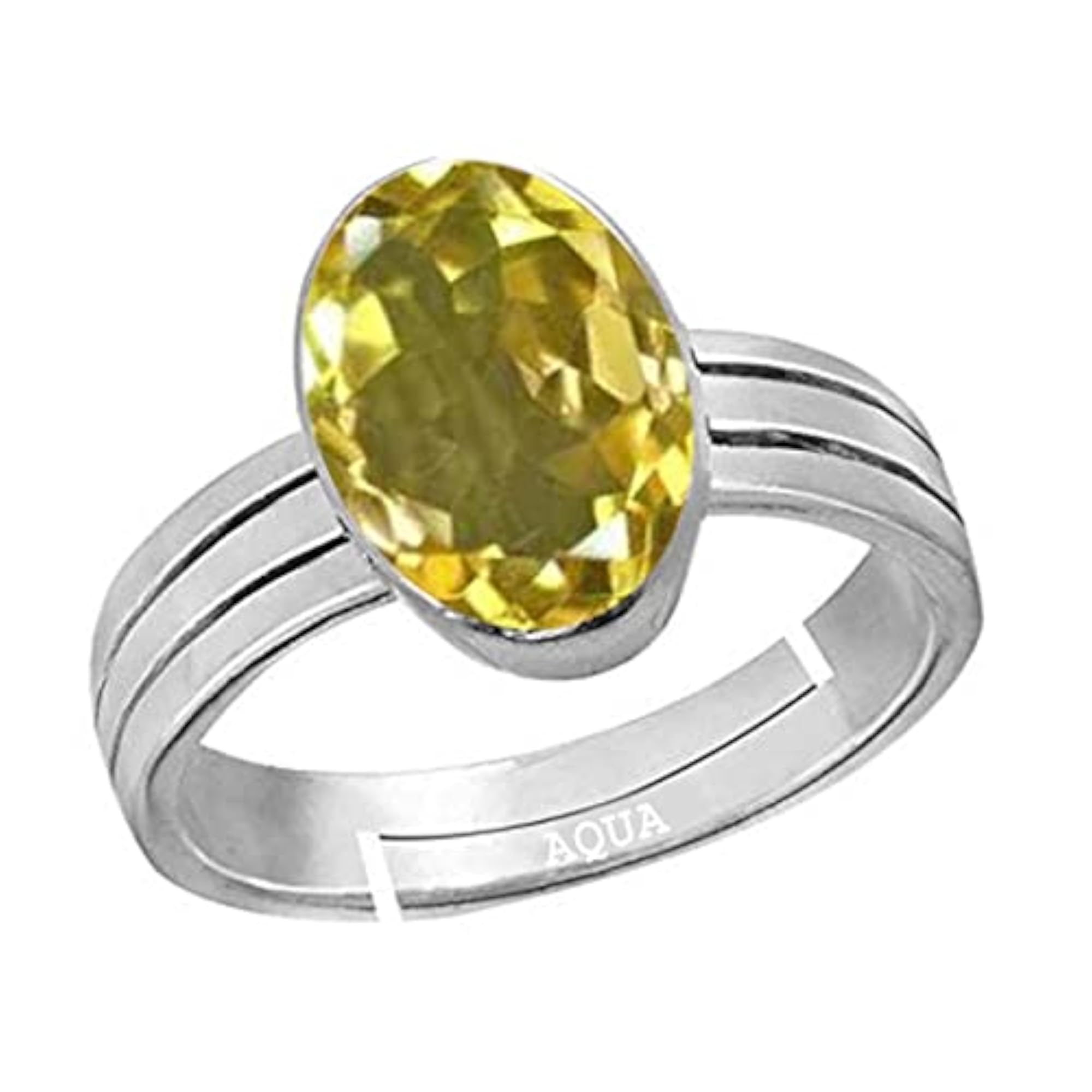 Women's Citrine 8.25 Ratti Sterling Silver Adjustable Ring