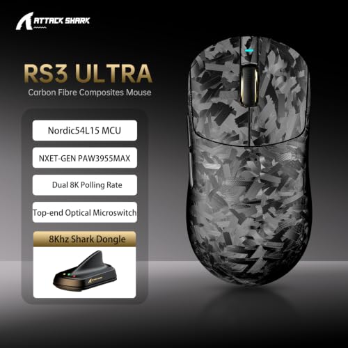 Ratón gaming inalámbrico de 8000Hz para competir sin lag con precisión de 52000 dpi 2