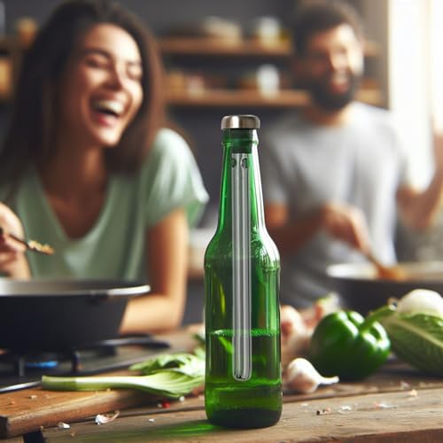 Original Regalo Enfriador de Botella para Vino y Cerveza - Accesorios Aireador y Vertedor - Más Elegante Que Funda o Cubitera - Idea Navidad Reyes Magos Padre Hombre Amigo Invisible Frikis Curiosos