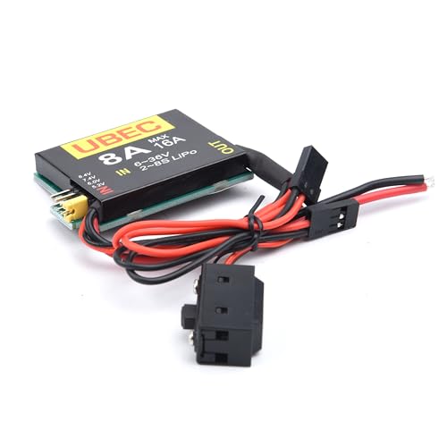 Readytosky UBEC-8A 2S-8S 6-36V 8A BEC 5.2V/6.0V/7.4V/8.4V Servo Separate Power Supply for RC Car Fix-Wing Airplane Robot Arm