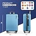 LUGG 20inch Vacay Suitcase ABS Luggage with TSA Indent Lock, Aluminium Trolley Handle, 360° Spinner Wheels, Water-Resistant & Durable Material - Airline Compatible (55 x 23 x 35cm)