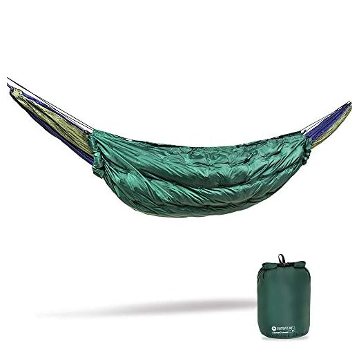 Easthills Outdoors Easy Setup Ultralight Cocoon 45F Hammock Underquilt, Essential Hammock Gear for 3 Seasons (3/4 Length, Green)