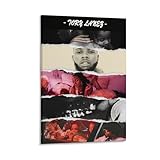 MAIJIUJIU Tory Lanez 3 Canvas Poster Wall Decorative Art Painting Living Room Bedroom Decoration Gift Frame-style12x18inch(30x45cm)