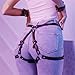 BAQOEYII Punk Leather Thigh Harness,Punk Leather Thigh Straps,Goth Garter Body Harness for women's and girls' Halloween Christmas